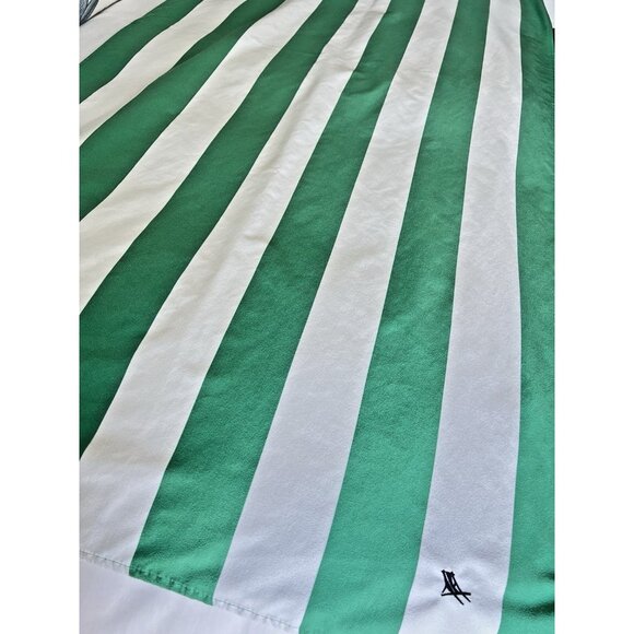 Dock & Bay Quick Dry Towel Green White & Stripe Beach 100% Recycled 63"L x 35"W - Picture 4 of 7
